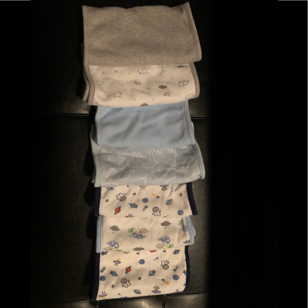 Set of 7 burp cloths